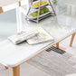 Glass Top Dining Table Modern Dining Table with 4 Solid Wood Legs Clearhalo 'Dining Tables & Seating' 'Dining Tables' 'dining_table' 'Furniture' 'furniture_dining_table' 'Kitchen & Dining Furniture' 'kitchen' 'kitchen_dining_table' 4745577