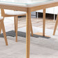 Glass Top Dining Table Modern Dining Table with 4 Solid Wood Legs Clearhalo 'Dining Tables & Seating' 'Dining Tables' 'dining_table' 'Furniture' 'furniture_dining_table' 'Kitchen & Dining Furniture' 'kitchen' 'kitchen_dining_table' 4745578