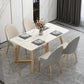 Traditional Luxury Rectangle Dining Table Double Pedestal Furniture for Indoor Gold 63"L x 31.5"W x 29.5"H Without Chairs Clearhalo 'Dining Tables & Seating' 'Dining Tables' 'dining_table' 'furn' 'furn_dining_table' 'Furniture' 'furniture_dining_table' 'Kitchen & Dining Furniture' 'kitchen' 'kitchen_dining_table' 4745627