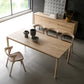 Rectangle Contemporary Dining Table Wood Color Fixed Table with Pinewood Solid Wood 78.7"L x 31.5"W x 29.5"H Clearhalo 'Dining Tables & Seating' 'Dining Tables' 'dining_table' 'Furniture' 'furniture_dining_table' 'Kitchen & Dining Furniture' 'kitchen' 'kitchen_dining_table' 4745646