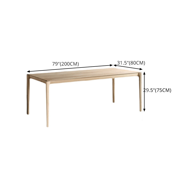 Rectangle Contemporary Dining Table Wood Color Fixed Table with Pinewood Solid Wood Clearhalo 'Dining Tables & Seating' 'Dining Tables' 'dining_table' 'Furniture' 'furniture_dining_table' 'Kitchen & Dining Furniture' 'kitchen' 'kitchen_dining_table' 4745653
