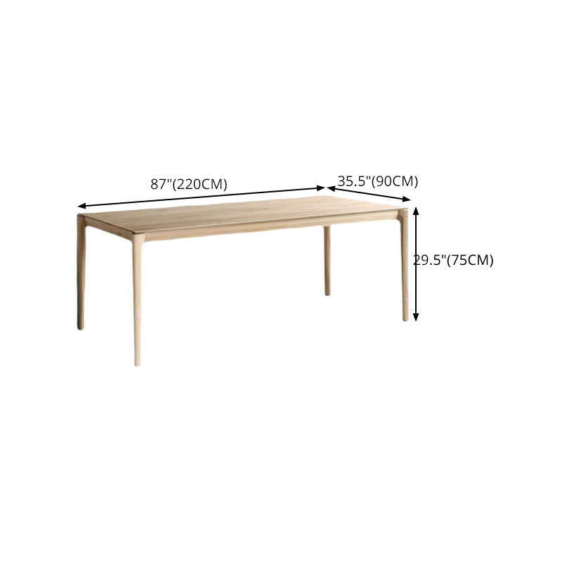 Rectangle Contemporary Dining Table Wood Color Fixed Table with Pinewood Solid Wood Clearhalo 'Dining Tables & Seating' 'Dining Tables' 'dining_table' 'Furniture' 'furniture_dining_table' 'Kitchen & Dining Furniture' 'kitchen' 'kitchen_dining_table' 4745654