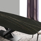 Sintered Stone Rectangle Dining Table Industrial Black Kitchen Table with Pedestal Base Clearhalo 'Dining Tables & Seating' 'Dining Tables' 'dining_table' 'furn' 'furn_dining_table' 'Furniture' 'furniture_dining_table' 'Kitchen & Dining Furniture' 'kitchen' 'kitchen_dining_table' 4745661