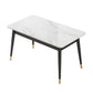 Traditional Luxury Rectangle Dining Collection 4-foot Stone Furniture Black Without Chairs Clearhalo 'Dining Tables & Seating' 'Dining Tables' 'dining_table' 'furn' 'furn_dining_table' 'Furniture' 'furniture_dining_table' 'Kitchen & Dining Furniture' 'kitchen' 'kitchen_dining_table' 4745676