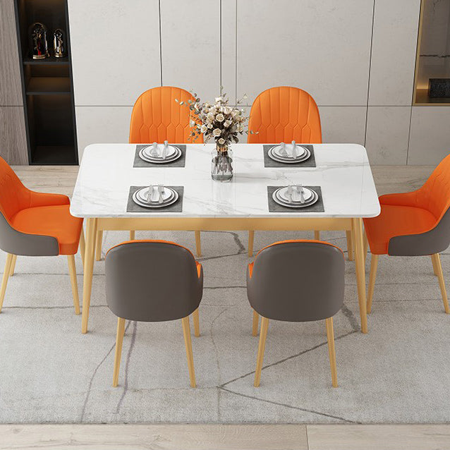 Traditional Luxury Rectangle Dining Collection 4-foot Stone Furniture Clearhalo 'Dining Tables & Seating' 'Dining Tables' 'dining_table' 'furn' 'furn_dining_table' 'Furniture' 'furniture_dining_table' 'Kitchen & Dining Furniture' 'kitchen' 'kitchen_dining_table' 4745683