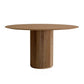 Modern Round Wood Dining Table Home Kitchen Dinner Pedestal Dining Table Walnut 31.5"L x 31.5"W x 29.5"H Without Chairs Clearhalo 'Dining Tables & Seating' 'Dining Tables' 'dining_table' 'furn' 'furn_dining_table' 'Furniture' 'furniture_dining_table' 'Kitchen & Dining Furniture' 'kitchen' 'kitchen_dining_table' 4745691