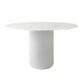Modern Round Wood Dining Table Home Kitchen Dinner Pedestal Dining Table White Without Chairs Clearhalo 'Dining Tables & Seating' 'Dining Tables' 'dining_table' 'furn' 'furn_dining_table' 'Furniture' 'furniture_dining_table' 'Kitchen & Dining Furniture' 'kitchen' 'kitchen_dining_table' 4745695