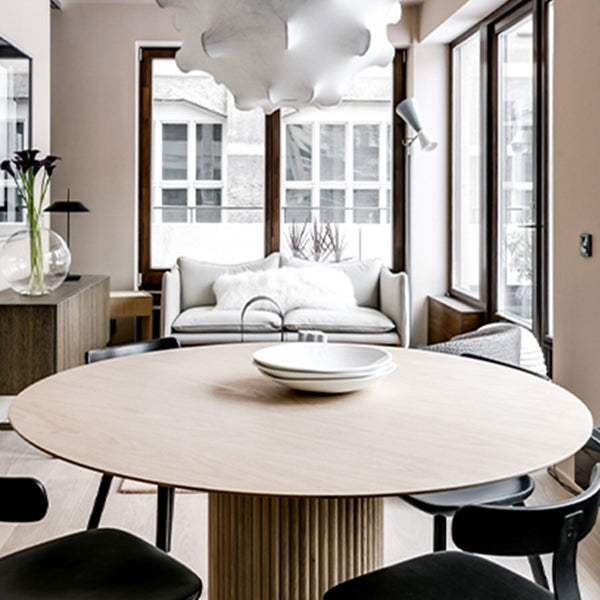 Modern Round Wood Dining Table Home Kitchen Dinner Pedestal Dining Table Clearhalo 'Dining Tables & Seating' 'Dining Tables' 'dining_table' 'furn' 'furn_dining_table' 'Furniture' 'furniture_dining_table' 'Kitchen & Dining Furniture' 'kitchen' 'kitchen_dining_table' 4745700