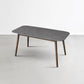 Stone Top Dining Table Mid-Century Modern Dining Table with 4 Brown Legs Clearhalo 'Dining Tables & Seating' 'Dining Tables' 'dining_table' 'Furniture' 'furniture_dining_table' 'Kitchen & Dining Furniture' 'kitchen' 'kitchen_dining_table' 4745722