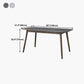 Stone Top Dining Table Mid-Century Modern Dining Table with 4 Brown Legs Clearhalo 'Dining Tables & Seating' 'Dining Tables' 'dining_table' 'Furniture' 'furniture_dining_table' 'Kitchen & Dining Furniture' 'kitchen' 'kitchen_dining_table' 4745725
