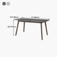 Stone Top Dining Table Mid-Century Modern Dining Table with 4 Brown Legs Clearhalo 'Dining Tables & Seating' 'Dining Tables' 'dining_table' 'Furniture' 'furniture_dining_table' 'Kitchen & Dining Furniture' 'kitchen' 'kitchen_dining_table' 4745728