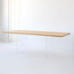 Modern Solid Wood Kitchen Table Rectangle Dining Table with Double Pedestal Natural 47.2"L x 23.6"W x 29.5"H Without Chairs Clearhalo 'Dining Tables & Seating' 'Dining Tables' 'dining_table' 'furn' 'furn_dining_table' 'Furniture' 'furniture_dining_table' 'Kitchen & Dining Furniture' 'kitchen' 'kitchen_dining_table' 4745794