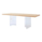 Modern Solid Wood Kitchen Table Rectangle Dining Table with Double Pedestal Natural Without Chairs Clearhalo 'Dining Tables & Seating' 'Dining Tables' 'dining_table' 'furn' 'furn_dining_table' 'Furniture' 'furniture_dining_table' 'Kitchen & Dining Furniture' 'kitchen' 'kitchen_dining_table' 4745796