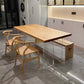Modern Solid Wood Kitchen Table Rectangle Dining Table with Double Pedestal Clearhalo 'Dining Tables & Seating' 'Dining Tables' 'dining_table' 'furn' 'furn_dining_table' 'Furniture' 'furniture_dining_table' 'Kitchen & Dining Furniture' 'kitchen' 'kitchen_dining_table' 4745800