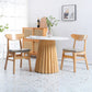 Modern Round Dining Table Natural Solid Wood Base Pedestal Dining Table Clearhalo 'Dining Tables & Seating' 'Dining Tables' 'dining_table' 'furn' 'furn_dining_table' 'Furniture' 'furniture_dining_table' 'Kitchen & Dining Furniture' 'kitchen' 'kitchen_dining_table' 4745826