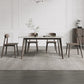 Contemporary Solid Wood Dining Table Sintered Stone Dining Table with 4 Legs Light Grey 59.1"L x 31.5"W x 29.5"H Without Chairs Clearhalo 'Dining Tables & Seating' 'Dining Tables' 'dining_table' 'furn' 'furn_dining_table' 'Furniture' 'furniture_dining_table' 'Kitchen & Dining Furniture' 'kitchen' 'kitchen_dining_table' 4745835