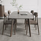 Contemporary Solid Wood Dining Table Sintered Stone Dining Table with 4 Legs Gray Without Chairs Clearhalo 'Dining Tables & Seating' 'Dining Tables' 'dining_table' 'furn' 'furn_dining_table' 'Furniture' 'furniture_dining_table' 'Kitchen & Dining Furniture' 'kitchen' 'kitchen_dining_table' 4745836