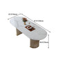 Sintered Stone Top White Table for Restaurant Modern Dining Table with Double Pedestal Clearhalo 'Dining Tables & Seating' 'Dining Tables' 'dining_table' 'furn' 'furn_dining_table' 'Furniture' 'furniture_dining_table' 'Kitchen & Dining Furniture' 'kitchen' 'kitchen_dining_table' 4745864