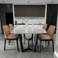 Modern Dining Table Rectangle Dining Sintered Stone Table for Restaurant White 55.1"L x 31.5"W x 29.5"H Without Chairs Clearhalo 'Dining Tables & Seating' 'Dining Tables' 'dining_table' 'furn' 'furn_dining_table' 'Furniture' 'furniture_dining_table' 'Kitchen & Dining Furniture' 'kitchen' 'kitchen_dining_table' 4745890
