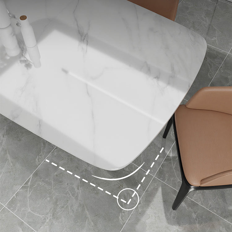 Modern Dining Table Rectangle Dining Sintered Stone Table for Restaurant Clearhalo 'Dining Tables & Seating' 'Dining Tables' 'dining_table' 'furn' 'furn_dining_table' 'Furniture' 'furniture_dining_table' 'Kitchen & Dining Furniture' 'kitchen' 'kitchen_dining_table' 4745896