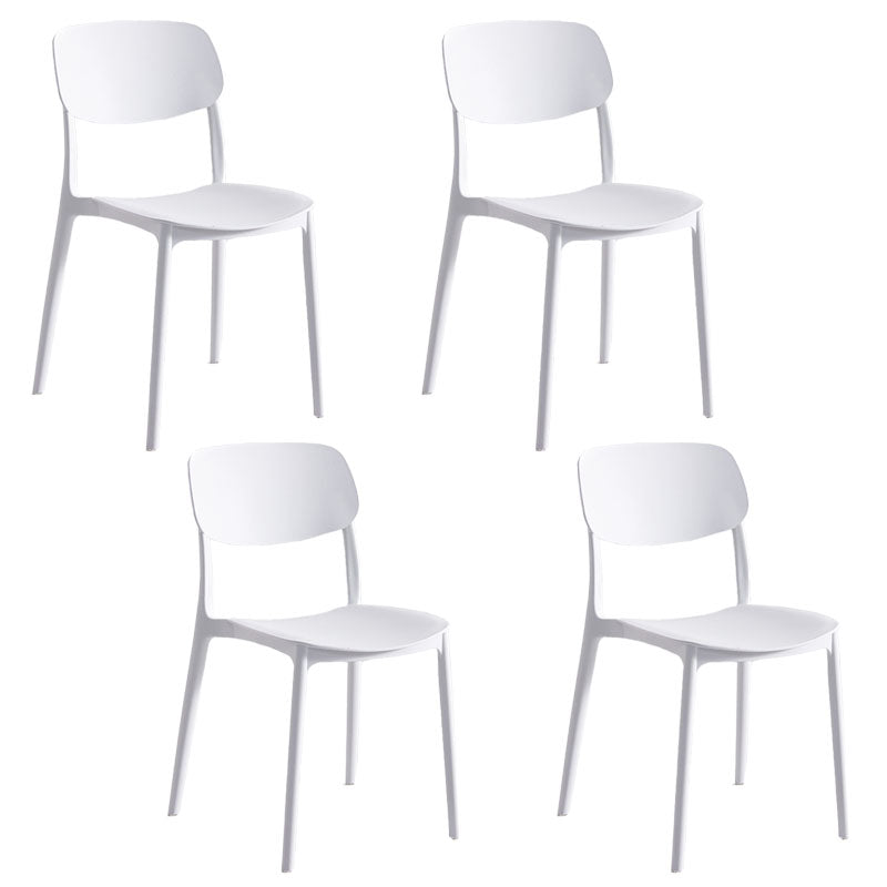 Contemporary Style Stackable Chair Dining Open Back Armless Chair with Plastic Legs Clearhalo 'Dining Chairs' 'Dining Tables & Seating' 'dining_chair' 'Furniture' 'furniture_dining_chair' 'Kitchen & Dining Furniture' 4745960