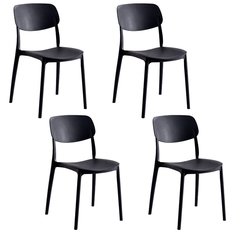 Contemporary Style Stackable Chair Dining Open Back Armless Chair with Plastic Legs Clearhalo 'Dining Chairs' 'Dining Tables & Seating' 'dining_chair' 'Furniture' 'furniture_dining_chair' 'Kitchen & Dining Furniture' 4745973