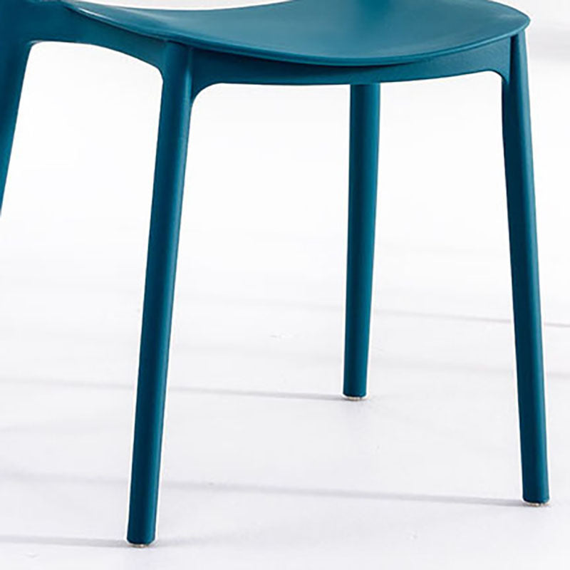 Contemporary Style Stackable Chair Dining Open Back Armless Chair with Plastic Legs Clearhalo 'Dining Chairs' 'Dining Tables & Seating' 'dining_chair' 'Furniture' 'furniture_dining_chair' 'Kitchen & Dining Furniture' 4745975