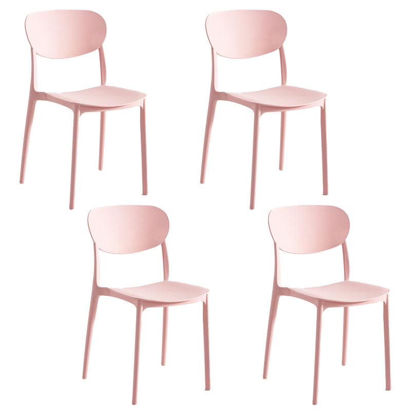 Contemporary Style Stackable Chair Dining Open Back Armless Chair with Plastic Legs Clearhalo 'Dining Chairs' 'Dining Tables & Seating' 'dining_chair' 'Furniture' 'furniture_dining_chair' 'Kitchen & Dining Furniture' 4745979