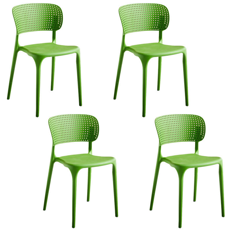 Contemporary Style Stackable Chair Dining Open Back Armless Chairs with Plastic Legs Clearhalo 'Dining Chairs' 'Dining Tables & Seating' 'dining_chair' 'Furniture' 'furniture_dining_chair' 'Kitchen & Dining Furniture' 4745987