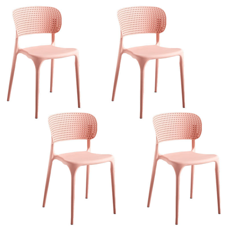 Contemporary Style Stackable Chair Dining Open Back Armless Chairs with Plastic Legs Clearhalo 'Dining Chairs' 'Dining Tables & Seating' 'dining_chair' 'Furniture' 'furniture_dining_chair' 'Kitchen & Dining Furniture' 4745988