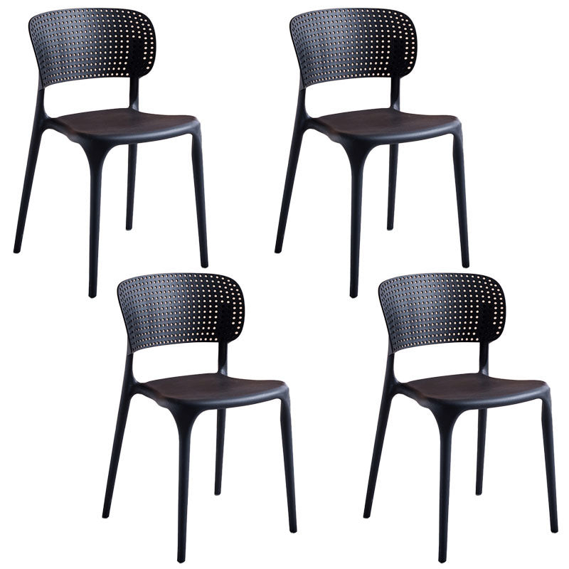 Contemporary Style Stackable Chair Dining Open Back Armless Chairs with Plastic Legs Clearhalo 'Dining Chairs' 'Dining Tables & Seating' 'dining_chair' 'Furniture' 'furniture_dining_chair' 'Kitchen & Dining Furniture' 4745991
