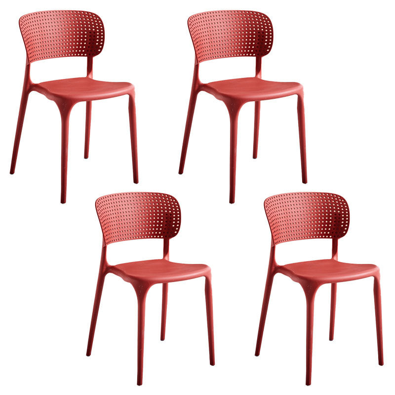 Contemporary Style Stackable Chair Dining Open Back Armless Chairs with Plastic Legs Clearhalo 'Dining Chairs' 'Dining Tables & Seating' 'dining_chair' 'Furniture' 'furniture_dining_chair' 'Kitchen & Dining Furniture' 4745992