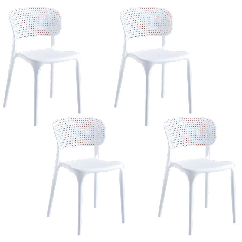 Contemporary Style Stackable Chair Dining Open Back Armless Chairs with Plastic Legs Clearhalo 'Dining Chairs' 'Dining Tables & Seating' 'dining_chair' 'Furniture' 'furniture_dining_chair' 'Kitchen & Dining Furniture' 4745996