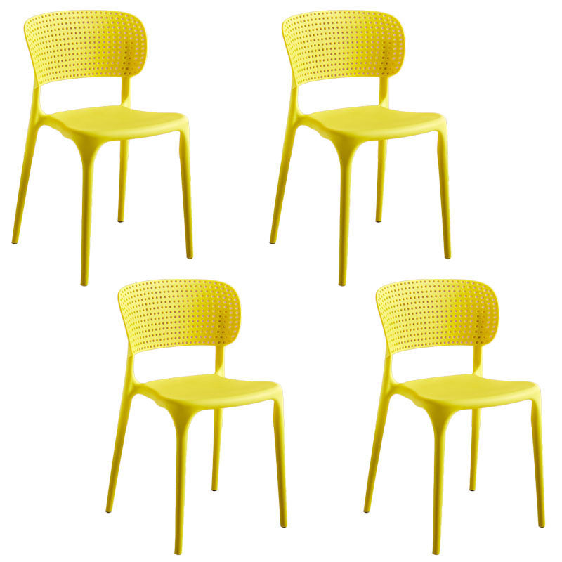 Contemporary Style Stackable Chair Dining Open Back Armless Chairs with Plastic Legs Clearhalo 'Dining Chairs' 'Dining Tables & Seating' 'dining_chair' 'Furniture' 'furniture_dining_chair' 'Kitchen & Dining Furniture' 4745998