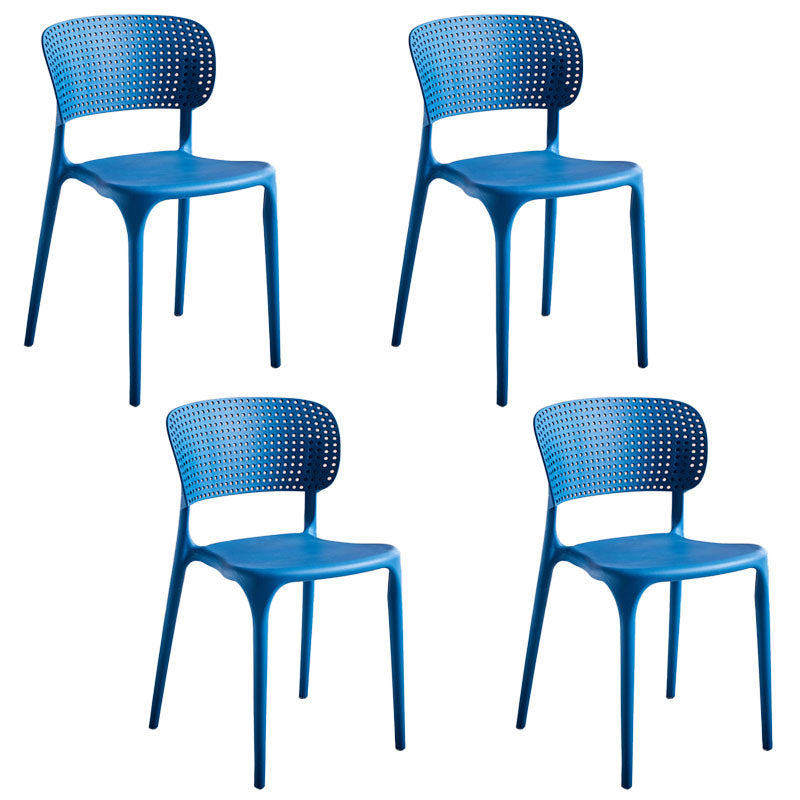 Contemporary Style Stackable Chair Dining Open Back Armless Chairs with Plastic Legs Clearhalo 'Dining Chairs' 'Dining Tables & Seating' 'dining_chair' 'Furniture' 'furniture_dining_chair' 'Kitchen & Dining Furniture' 4746000
