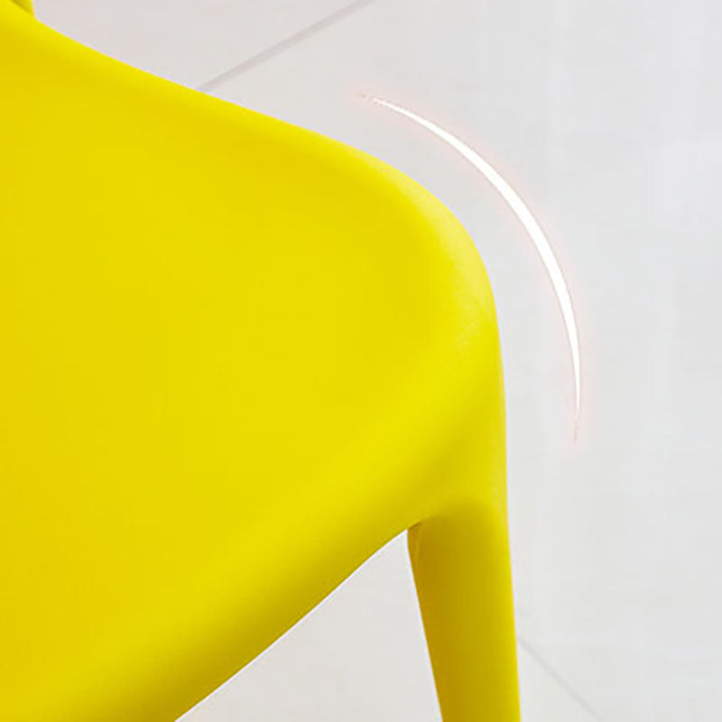 Contemporary Style Stackable Chair Dining Open Back Armless Chairs with Plastic Legs Clearhalo 'Dining Chairs' 'Dining Tables & Seating' 'dining_chair' 'Furniture' 'furniture_dining_chair' 'Kitchen & Dining Furniture' 4746002