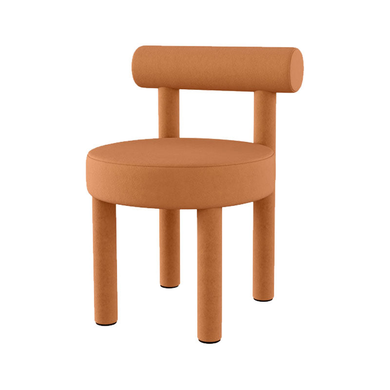 Minimalist Style Fabric Dining Chairs for Home Open Back Side Chair Orange 1 Piece Clearhalo 'Dining Chairs' 'Dining Tables & Seating' 'dining_chair' 'furn' 'furn_dining_chair' 'Furniture' 'furniture_dining_chair' 'Kitchen & Dining Furniture' 4746009