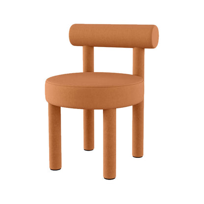 Minimalist Style Fabric Dining Chairs for Home Open Back Side Chair Orange 1 Piece Clearhalo 'Dining Chairs' 'Dining Tables & Seating' 'dining_chair' 'furn' 'furn_dining_chair' 'Furniture' 'furniture_dining_chair' 'Kitchen & Dining Furniture' 4746009