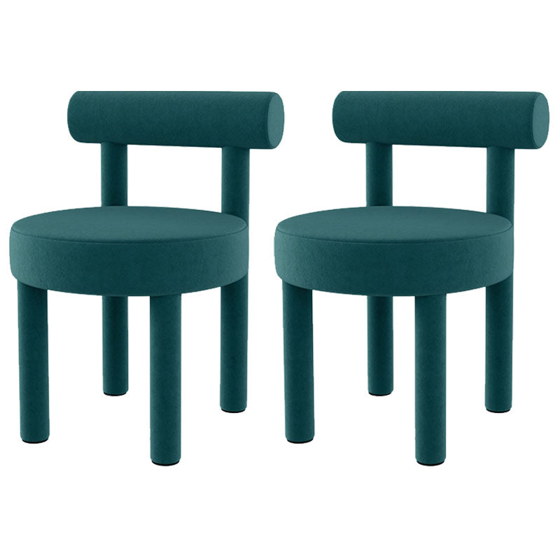 Minimalist Style Fabric Dining Chairs for Home Open Back Side Chair Green 2 Piece Set Clearhalo 'Dining Chairs' 'Dining Tables & Seating' 'dining_chair' 'furn' 'furn_dining_chair' 'Furniture' 'furniture_dining_chair' 'Kitchen & Dining Furniture' 4746017