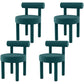 Minimalist Style Fabric Dining Chairs for Home Open Back Side Chair Green 4 Piece Set Clearhalo 'Dining Chairs' 'Dining Tables & Seating' 'dining_chair' 'furn' 'furn_dining_chair' 'Furniture' 'furniture_dining_chair' 'Kitchen & Dining Furniture' 4746019