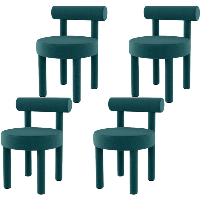 Minimalist Style Fabric Dining Chairs for Home Open Back Side Chair Green 4 Piece Set Clearhalo 'Dining Chairs' 'Dining Tables & Seating' 'dining_chair' 'furn' 'furn_dining_chair' 'Furniture' 'furniture_dining_chair' 'Kitchen & Dining Furniture' 4746019