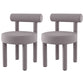 Minimalist Style Fabric Dining Chairs for Home Open Back Side Chair Grey 2 Piece Set Clearhalo 'Dining Chairs' 'Dining Tables & Seating' 'dining_chair' 'furn' 'furn_dining_chair' 'Furniture' 'furniture_dining_chair' 'Kitchen & Dining Furniture' 4746023