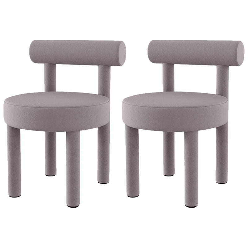 Minimalist Style Fabric Dining Chairs for Home Open Back Side Chair Grey 2 Piece Set Clearhalo 'Dining Chairs' 'Dining Tables & Seating' 'dining_chair' 'furn' 'furn_dining_chair' 'Furniture' 'furniture_dining_chair' 'Kitchen & Dining Furniture' 4746023