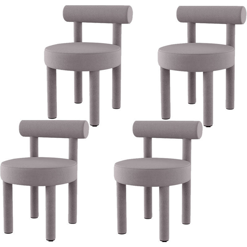 Minimalist Style Fabric Dining Chairs for Home Open Back Side Chair Grey 4 Piece Set Clearhalo 'Dining Chairs' 'Dining Tables & Seating' 'dining_chair' 'furn' 'furn_dining_chair' 'Furniture' 'furniture_dining_chair' 'Kitchen & Dining Furniture' 4746025