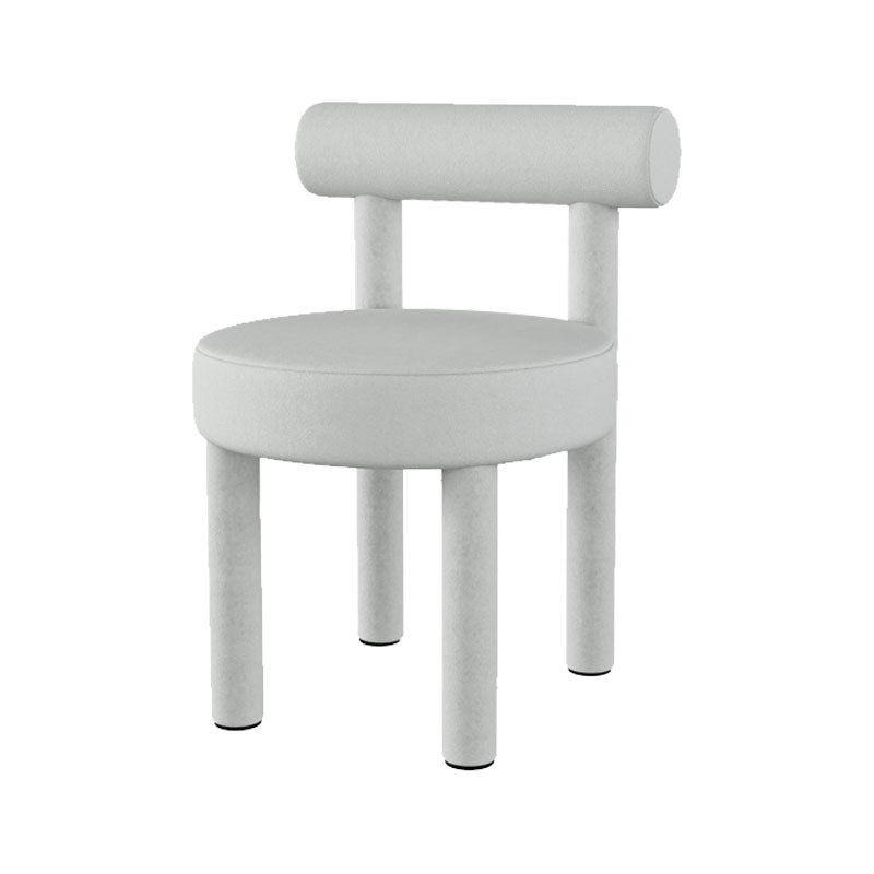 Minimalist Style Fabric Dining Chairs for Home Open Back Side Chair White 1 Piece Clearhalo 'Dining Chairs' 'Dining Tables & Seating' 'dining_chair' 'furn' 'furn_dining_chair' 'Furniture' 'furniture_dining_chair' 'Kitchen & Dining Furniture' 4746027