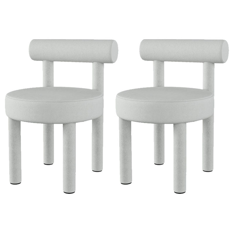 Minimalist Style Fabric Dining Chairs for Home Open Back Side Chair White 2 Piece Set Clearhalo 'Dining Chairs' 'Dining Tables & Seating' 'dining_chair' 'furn' 'furn_dining_chair' 'Furniture' 'furniture_dining_chair' 'Kitchen & Dining Furniture' 4746028