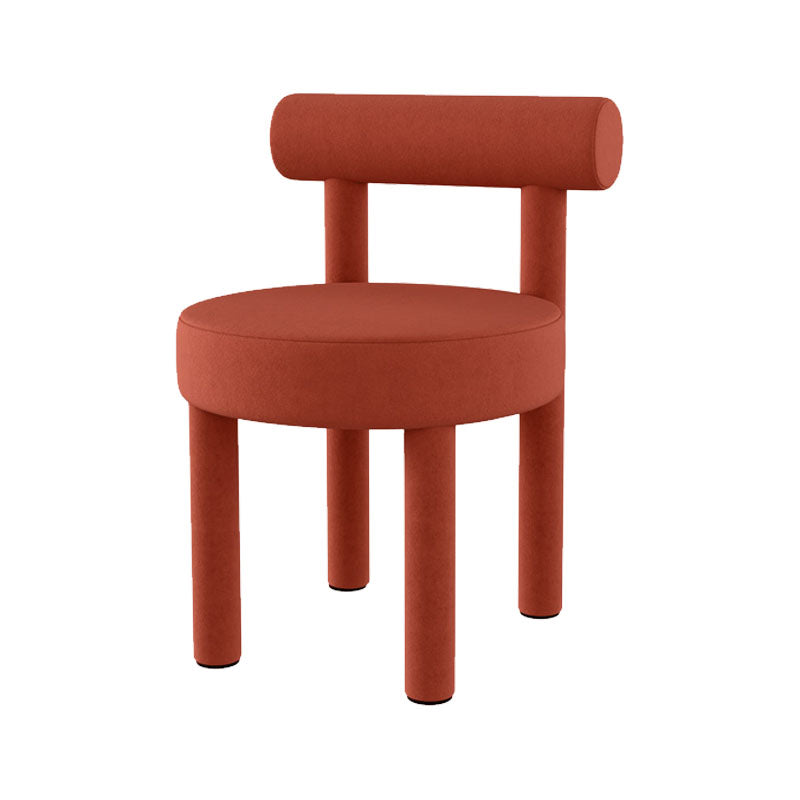 Minimalist Style Fabric Dining Chairs for Home Open Back Side Chair Red 1 Piece Clearhalo 'Dining Chairs' 'Dining Tables & Seating' 'dining_chair' 'furn' 'furn_dining_chair' 'Furniture' 'furniture_dining_chair' 'Kitchen & Dining Furniture' 4746030