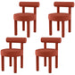 Minimalist Style Fabric Dining Chairs for Home Open Back Side Chair Red 4 Piece Set Clearhalo 'Dining Chairs' 'Dining Tables & Seating' 'dining_chair' 'furn' 'furn_dining_chair' 'Furniture' 'furniture_dining_chair' 'Kitchen & Dining Furniture' 4746032