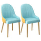 Scandinavian Style Arm Solid Back Dining Side Chair Leather Dining Chair Blue 2 Piece Set Brass Gold Clearhalo 'Dining Chairs' 'Dining Tables & Seating' 'dining_chair' 'furn' 'furn_dining_chair' 'Furniture' 'furniture_dining_chair' 'Kitchen & Dining Furniture' 4746035