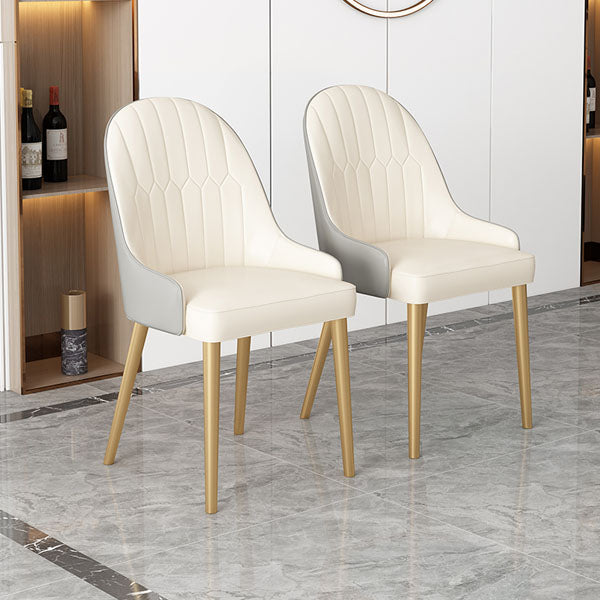 Scandinavian Style Arm Solid Back Dining Side Chair Leather Dining Chair Clearhalo 'Dining Chairs' 'Dining Tables & Seating' 'dining_chair' 'furn' 'furn_dining_chair' 'Furniture' 'furniture_dining_chair' 'Kitchen & Dining Furniture' 4746041